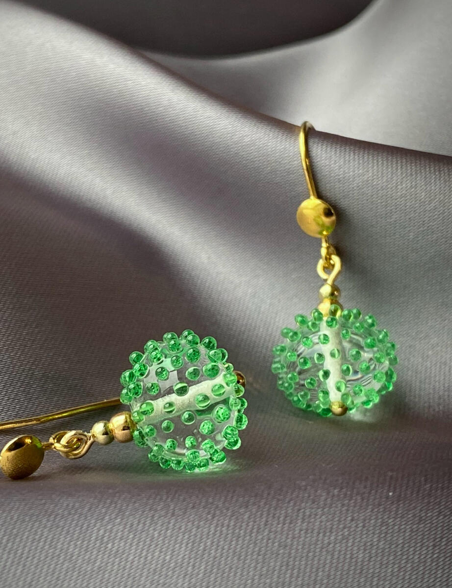 Boucles d'oreilles vertes